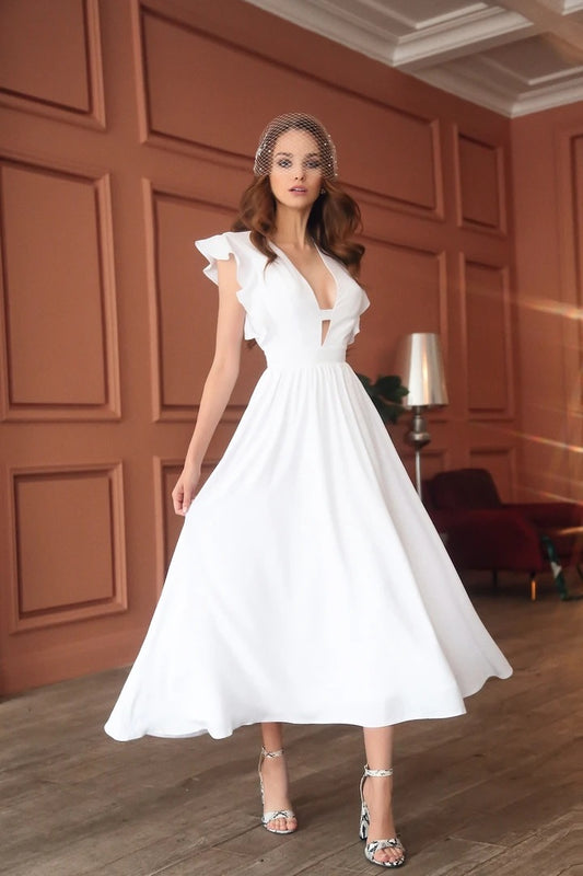 Women Clothing Multi Color Sexy Large Swing Deep V Plunge Plunge Dress Dress