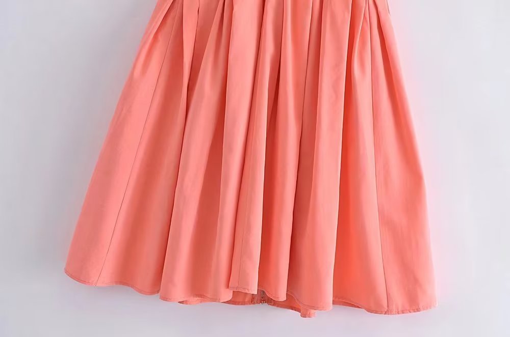 Spring Sexy Deep V Plunge Zipper Design Sling Vest Dress Bright Color Evening Dress