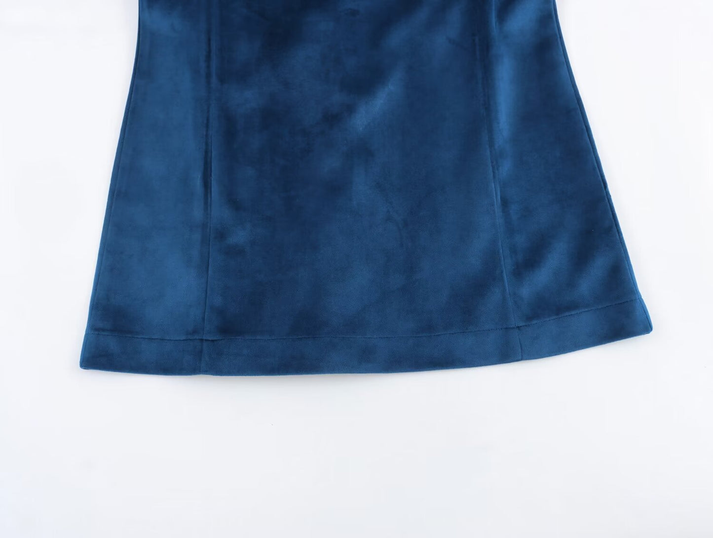 Early Spring Women Clothing Round Neck Sleeveless Elegant Velvet Dress