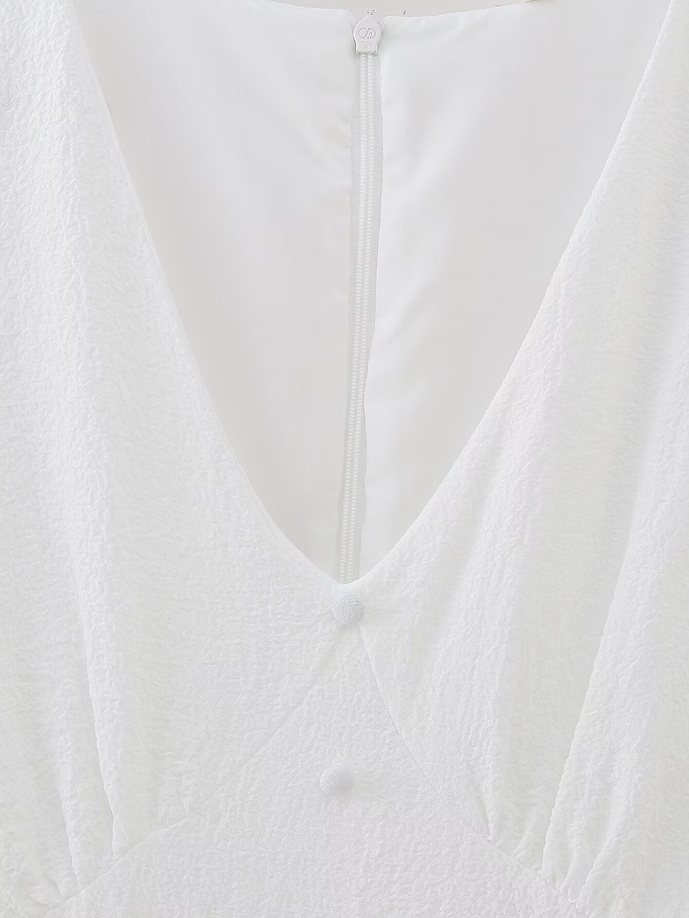Summer Hollow Out Cutout Embroidered Mid Length Ruffled Dress White Ruffled Women
