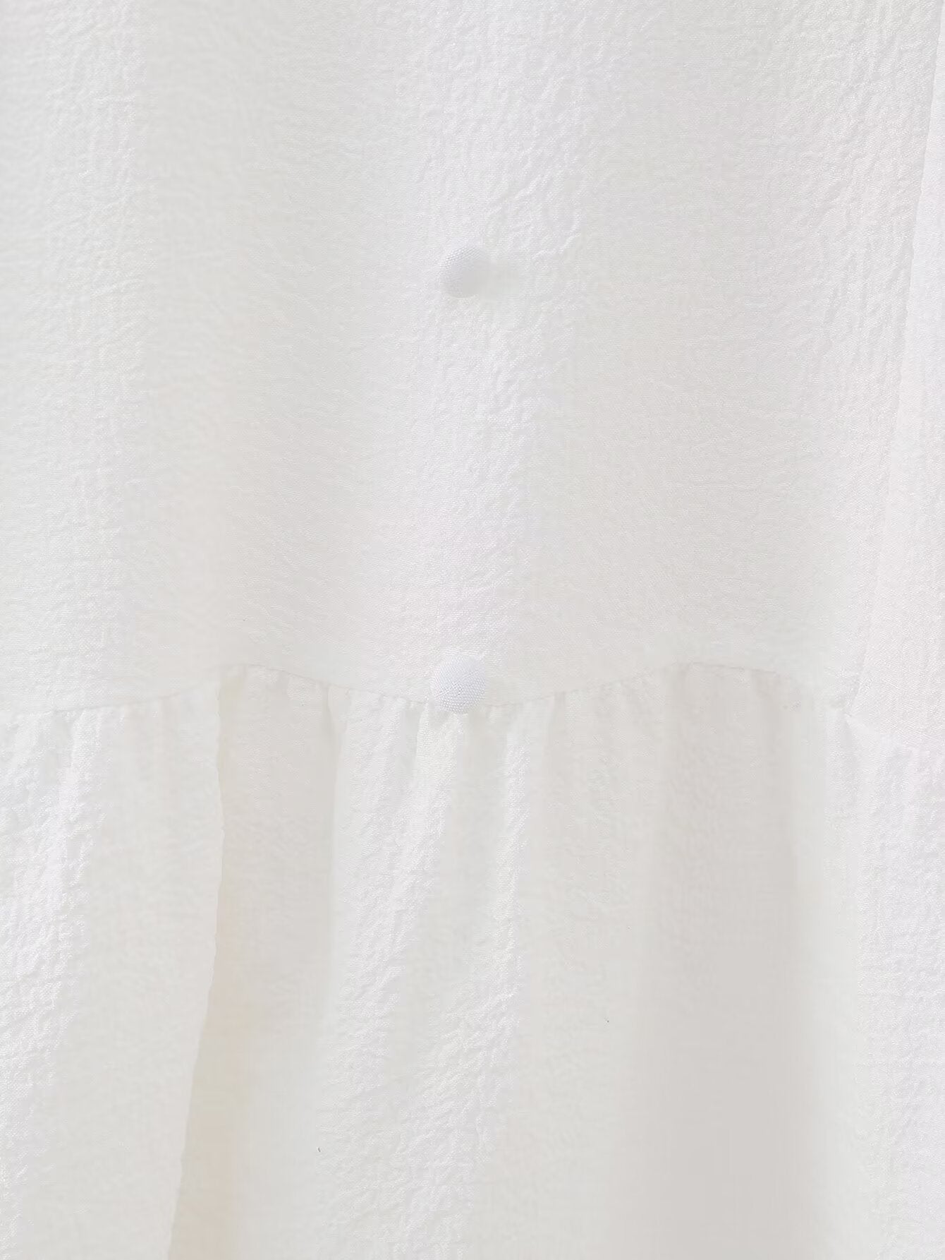 Summer Hollow Out Cutout Embroidered Mid Length Ruffled Dress White Ruffled Women