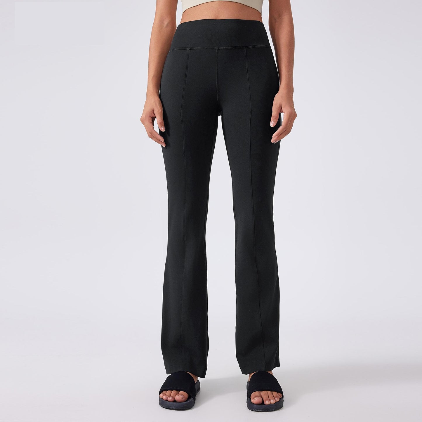 Yoga Pants Women High Waist Hip Lift No Embarrassment Line Tights Pocket Sports Fitness L Bell Bottom Pants