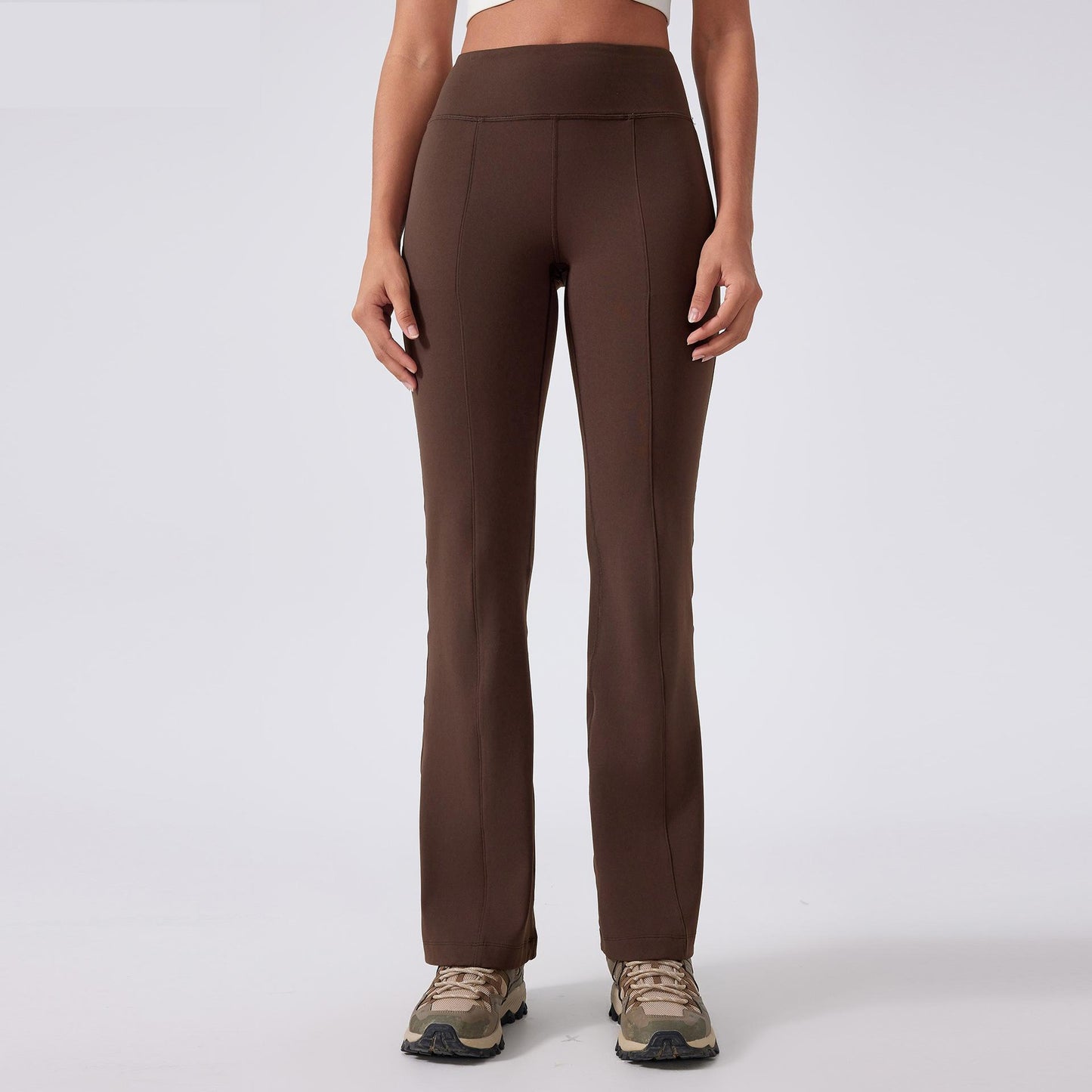 Yoga Pants Women High Waist Hip Lift No Embarrassment Line Tights Pocket Sports Fitness L Bell Bottom Pants