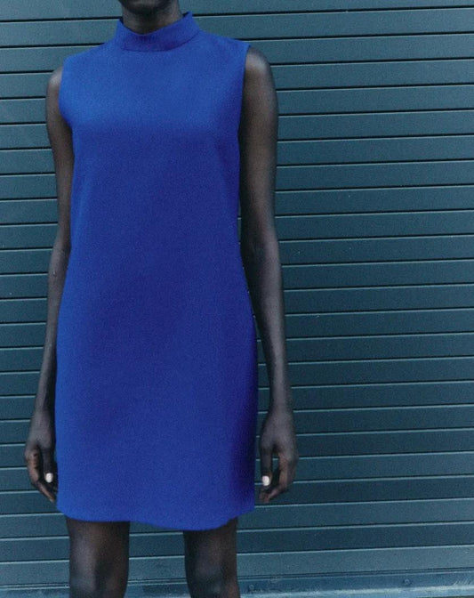 Fall Women Clothing Casual Simple Short Sleeveless Dress