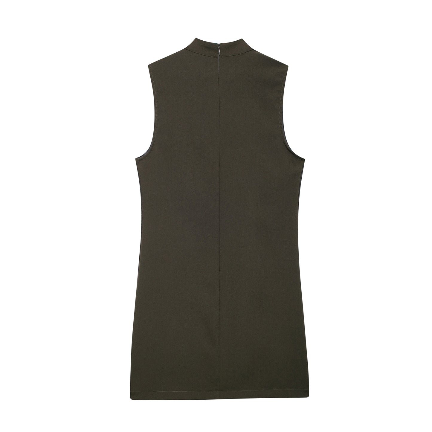 Fall Women Clothing Casual Simple Short Sleeveless Dress