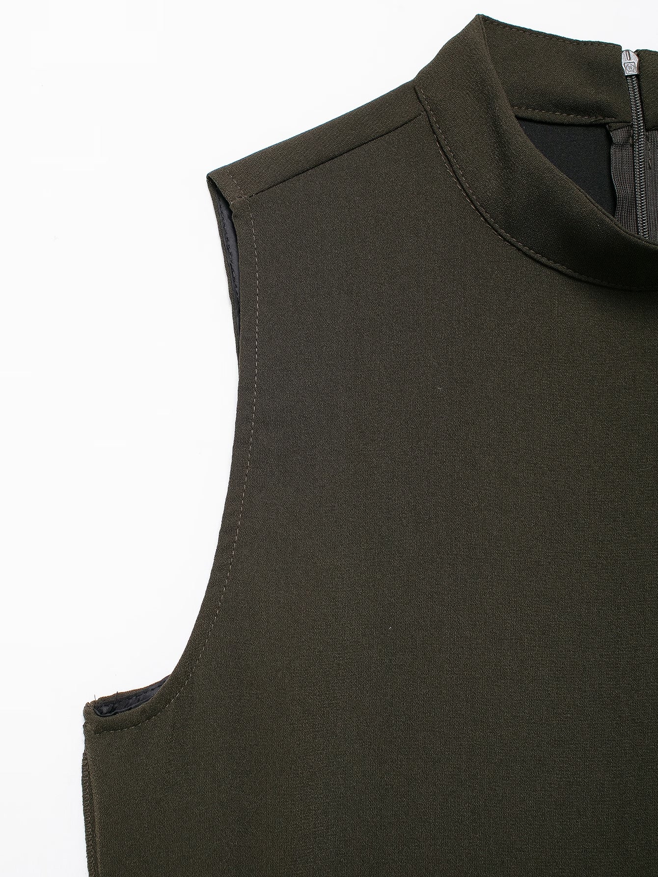 Fall Women Clothing Casual Simple Short Sleeveless Dress