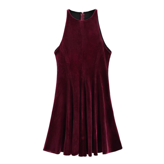 Winter Dress Women Clothing Sleeveless Waist Tight Niche Dress