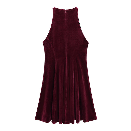 Winter Dress Women Clothing Sleeveless Waist Tight Niche Dress