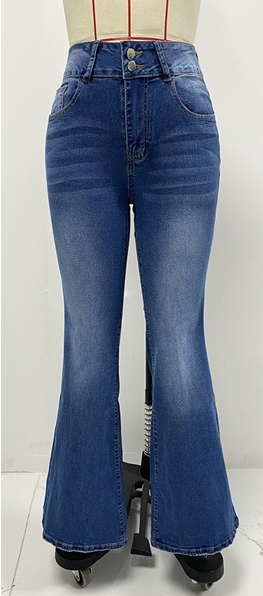 Vintage Stretch Jeans Women Wear Spring Washed Street Bootcut Pants