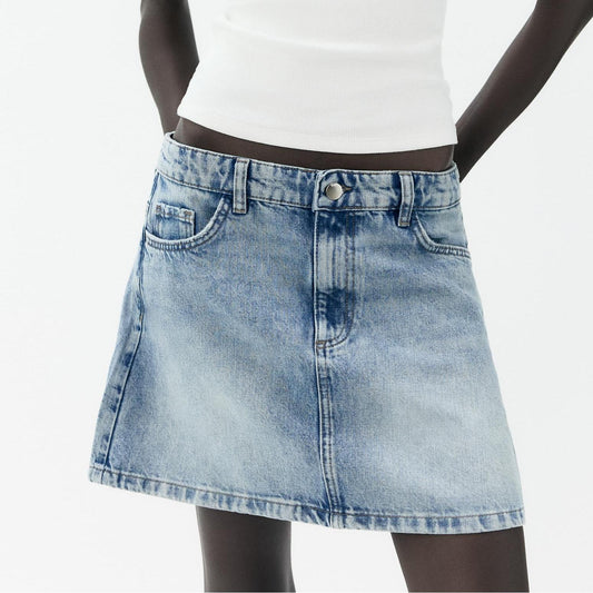 Women High Waist A line Mini Skirt