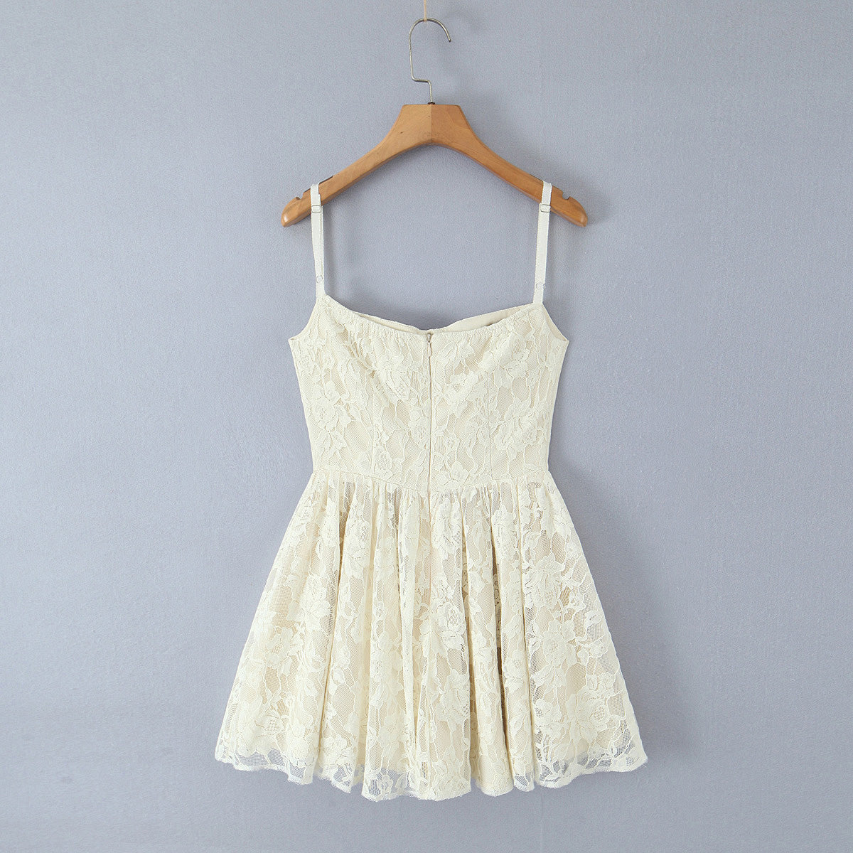 Sexy Sweet Lace Embroidered Boning Corset Tight Waist Suspender Dress Summer Slim Fit Large Swing