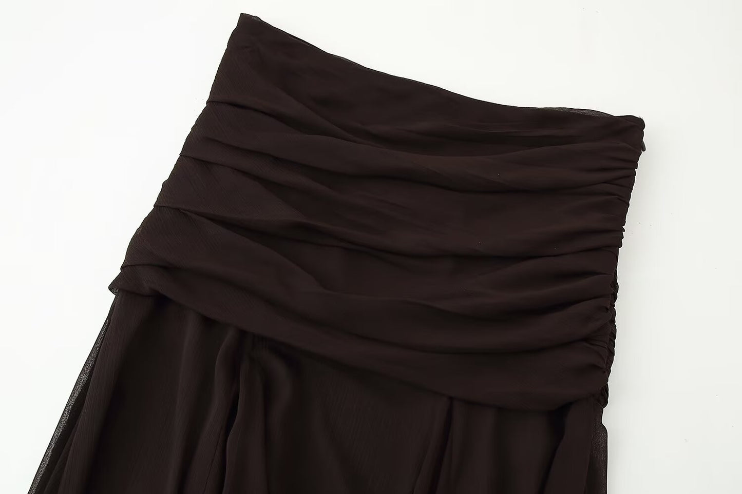 Summer Women Clothing Translucent Pleated Design Skirt