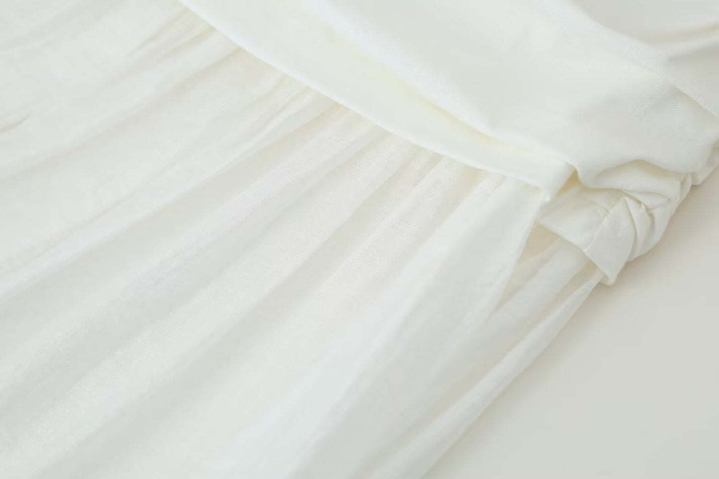 Women Pleated Decorative Stitching Mid Waist Midi Skirt
