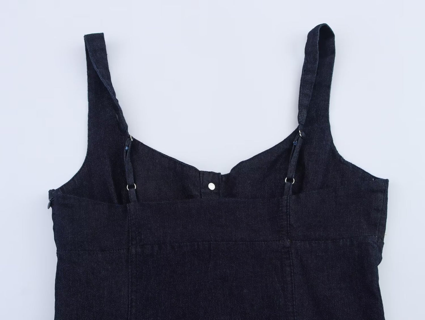Women Clothing Denim Midi Length Sling Dress