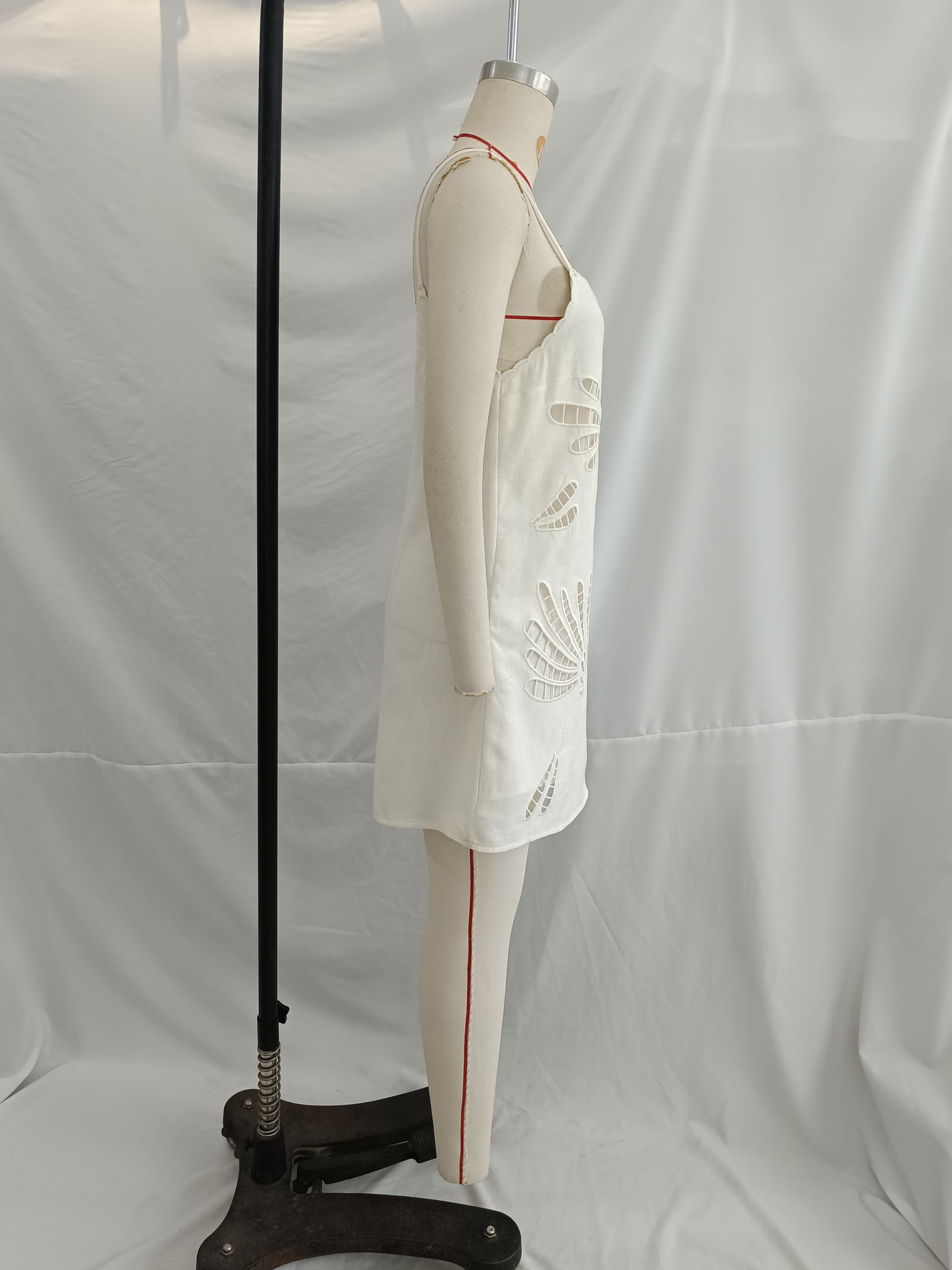 Women Clothing Women Hollow Out Cutout Embroidered Strap Dress