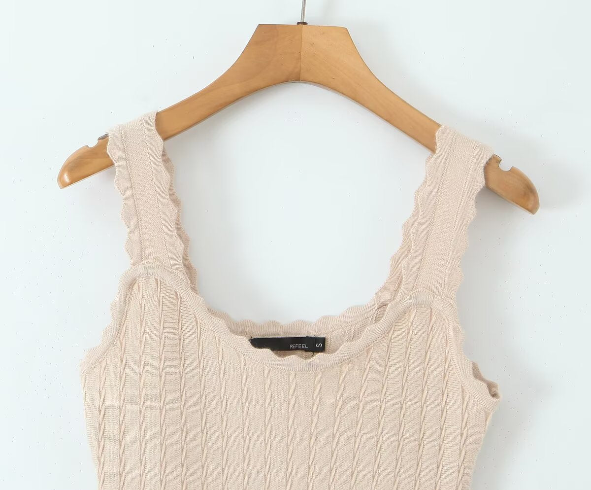 Knitted Cardigan Vest Dress Sets Women Modified Chest Waistline One Piece Long Sleeve Knitted Dress