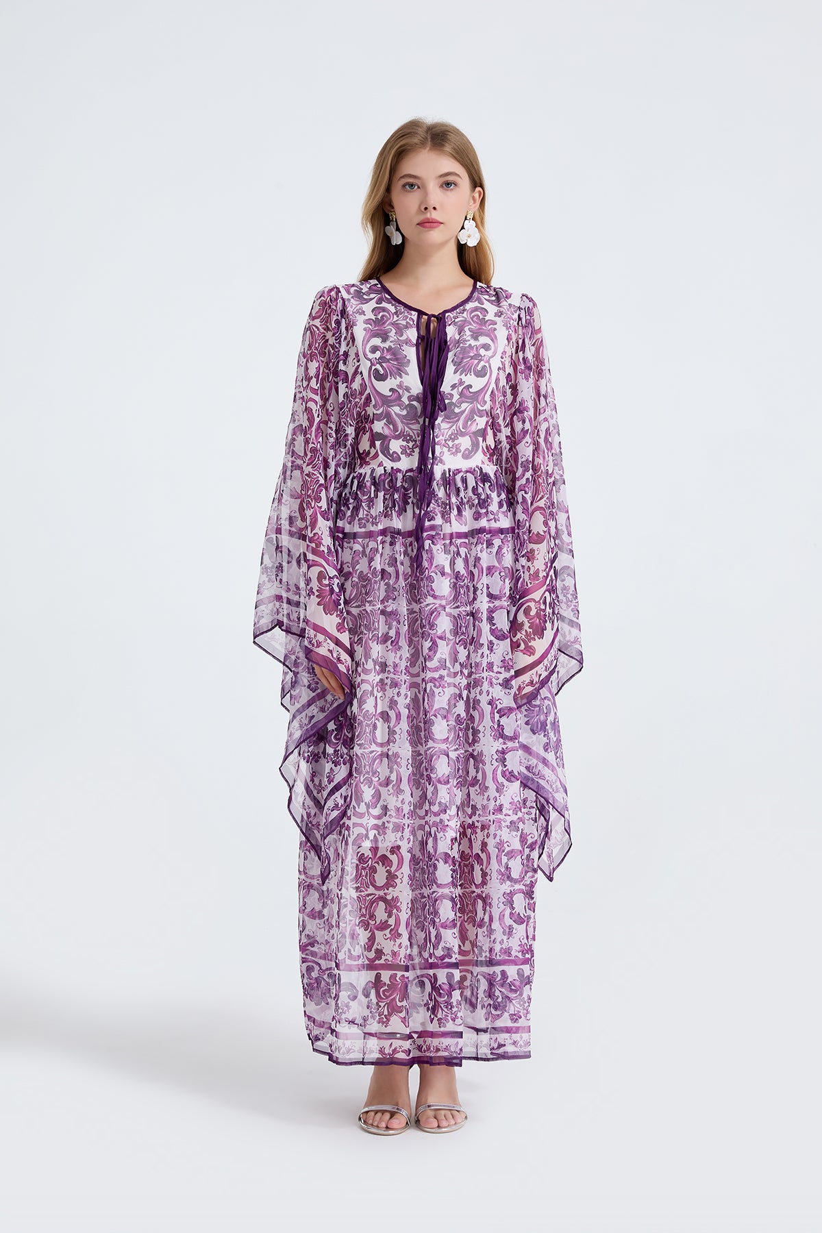 Women Spring Autumn Loose A Line Long Sleeved Dress