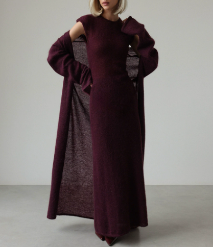 Women Autumn Knitted Cardigan Sleeveless Dress Two Piece Sets Women