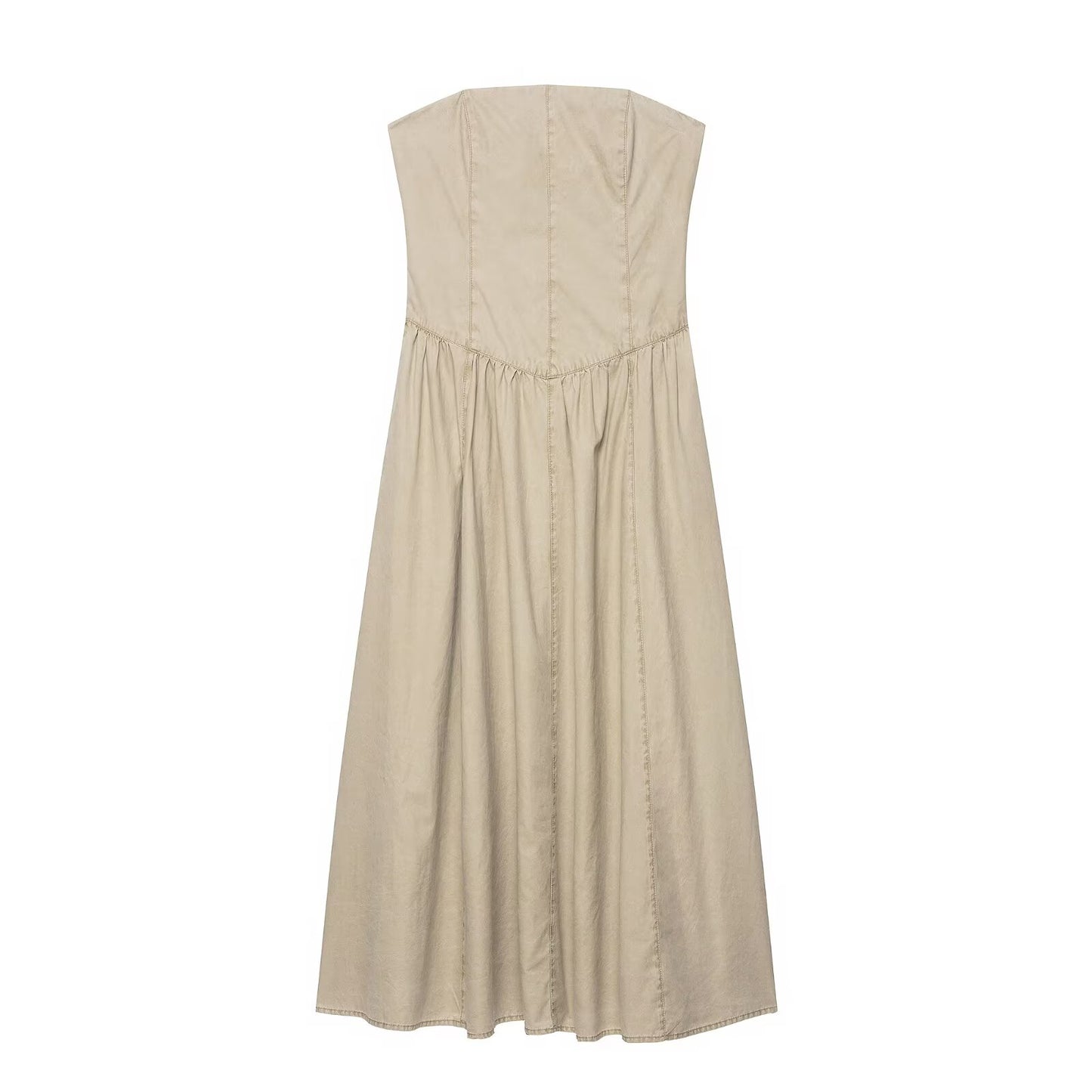 Fall Women Clothing Simple Slim Tube Top Dress