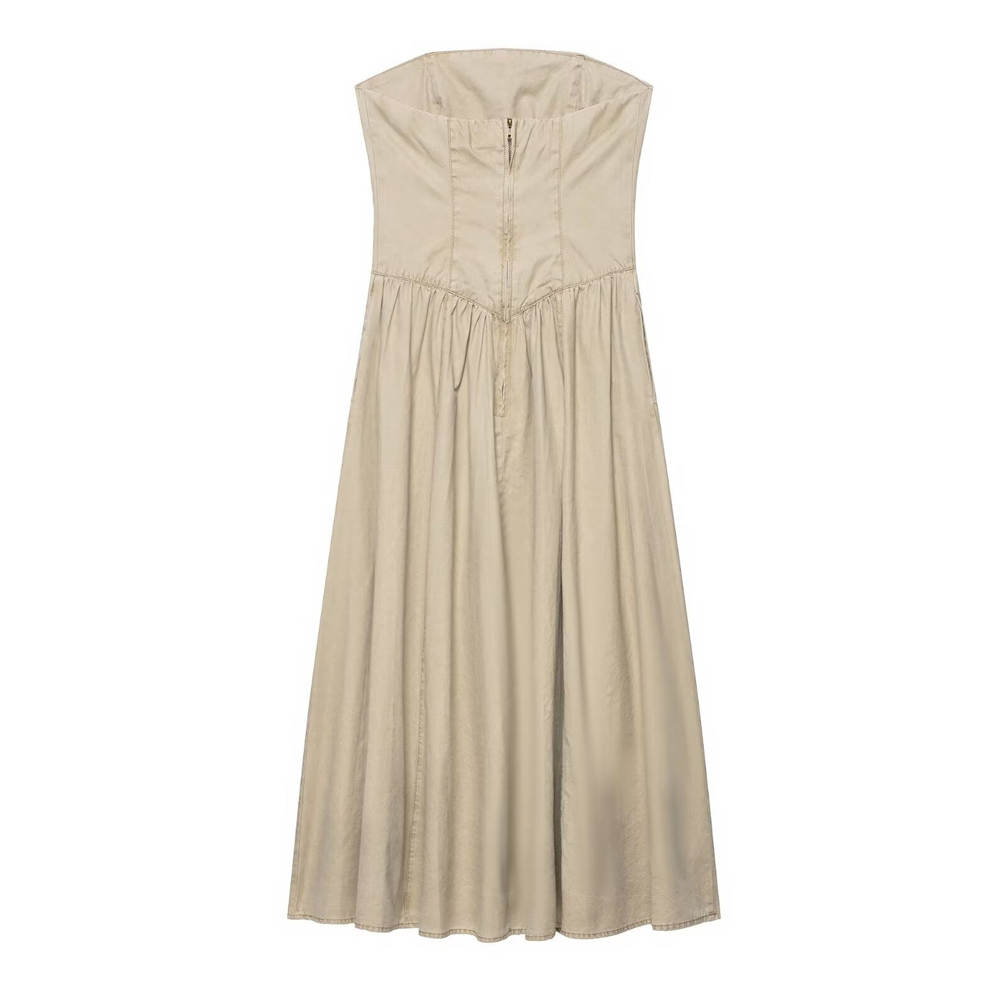 Fall Women Clothing Simple Slim Tube Top Dress