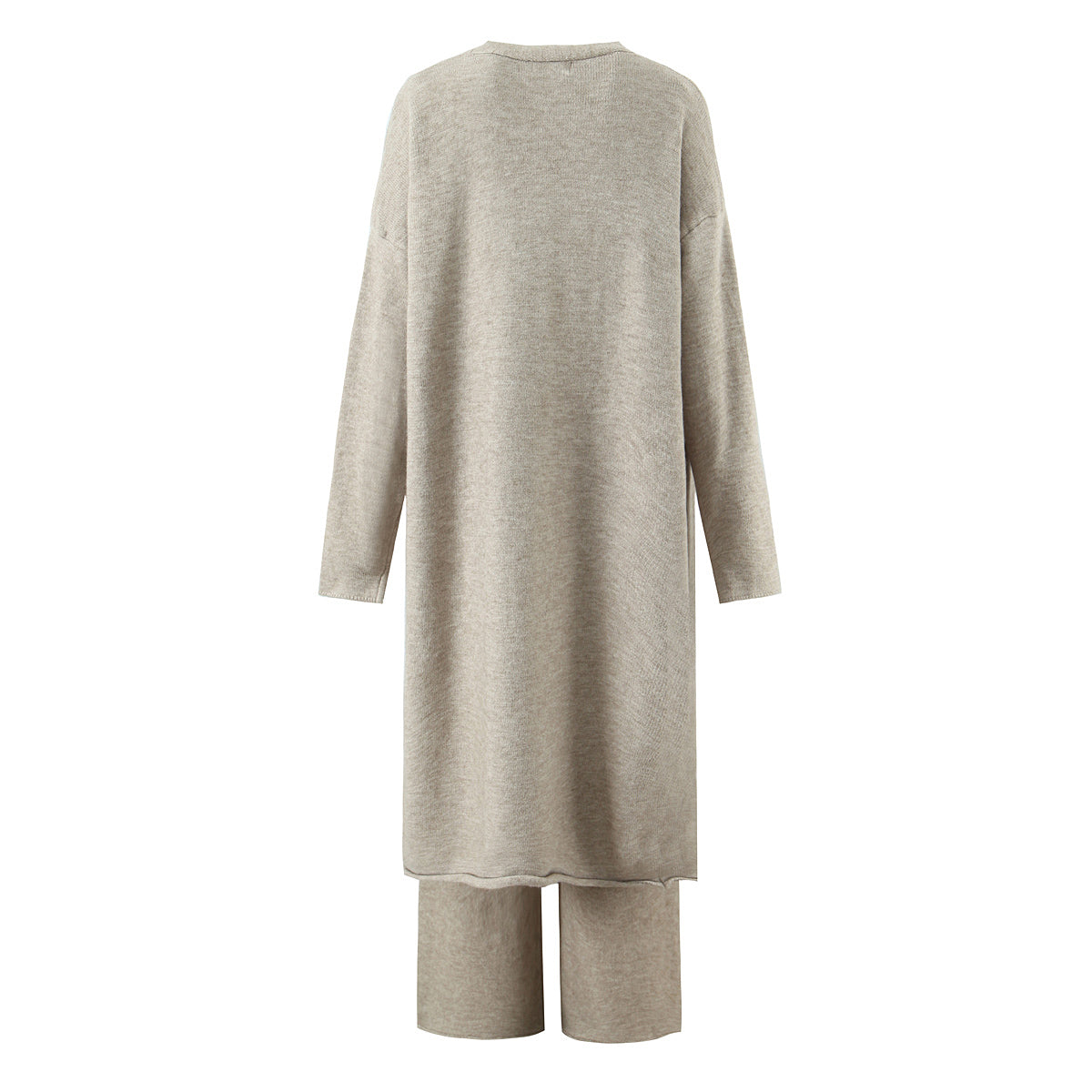 Sweater Cardigan for Women Loose Outer Wear Autumn Winter Long Sleeve below the Knee Knitted Three Piece Coat