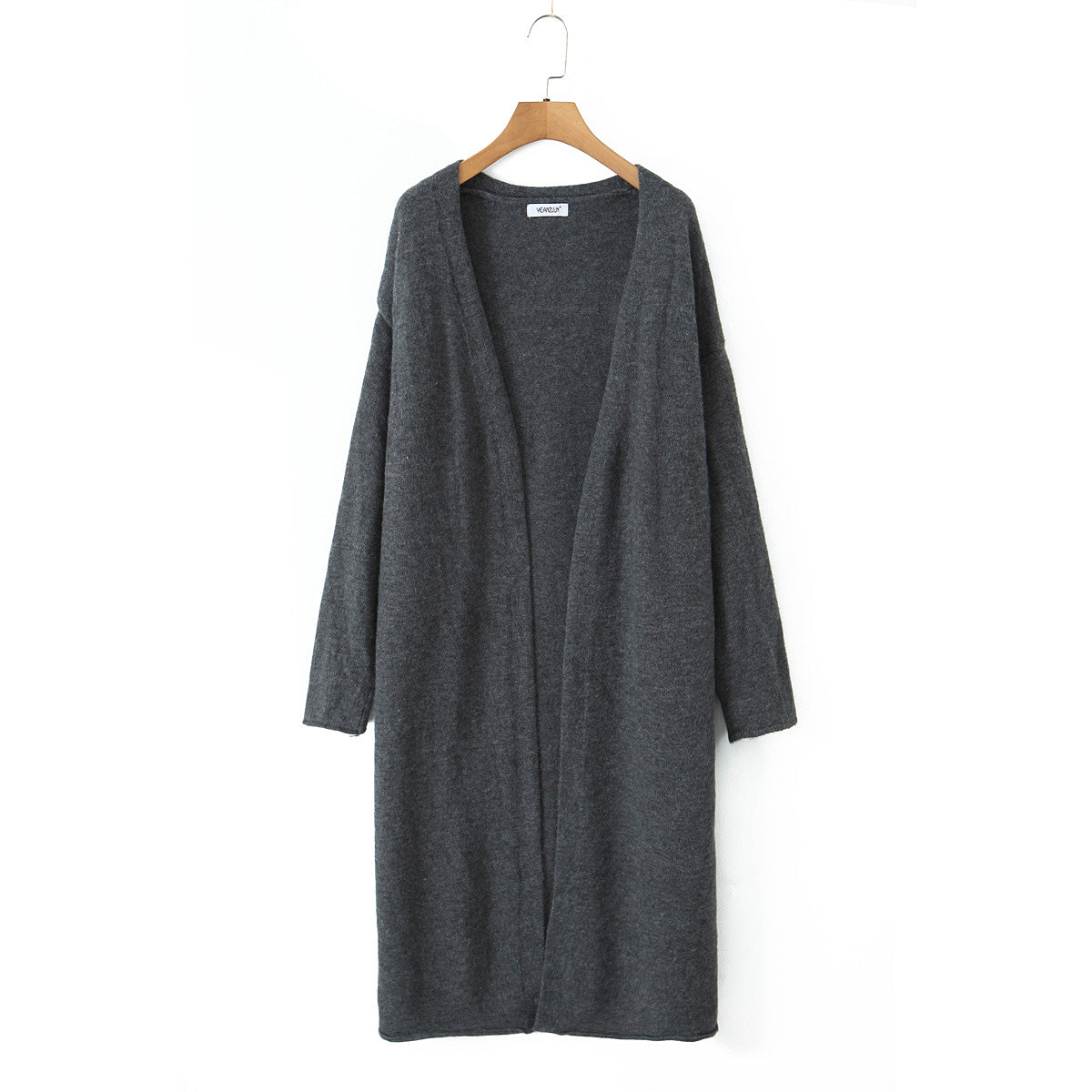 Sweater Cardigan for Women Loose Outer Wear Autumn Winter Long Sleeve below the Knee Knitted Three Piece Coat