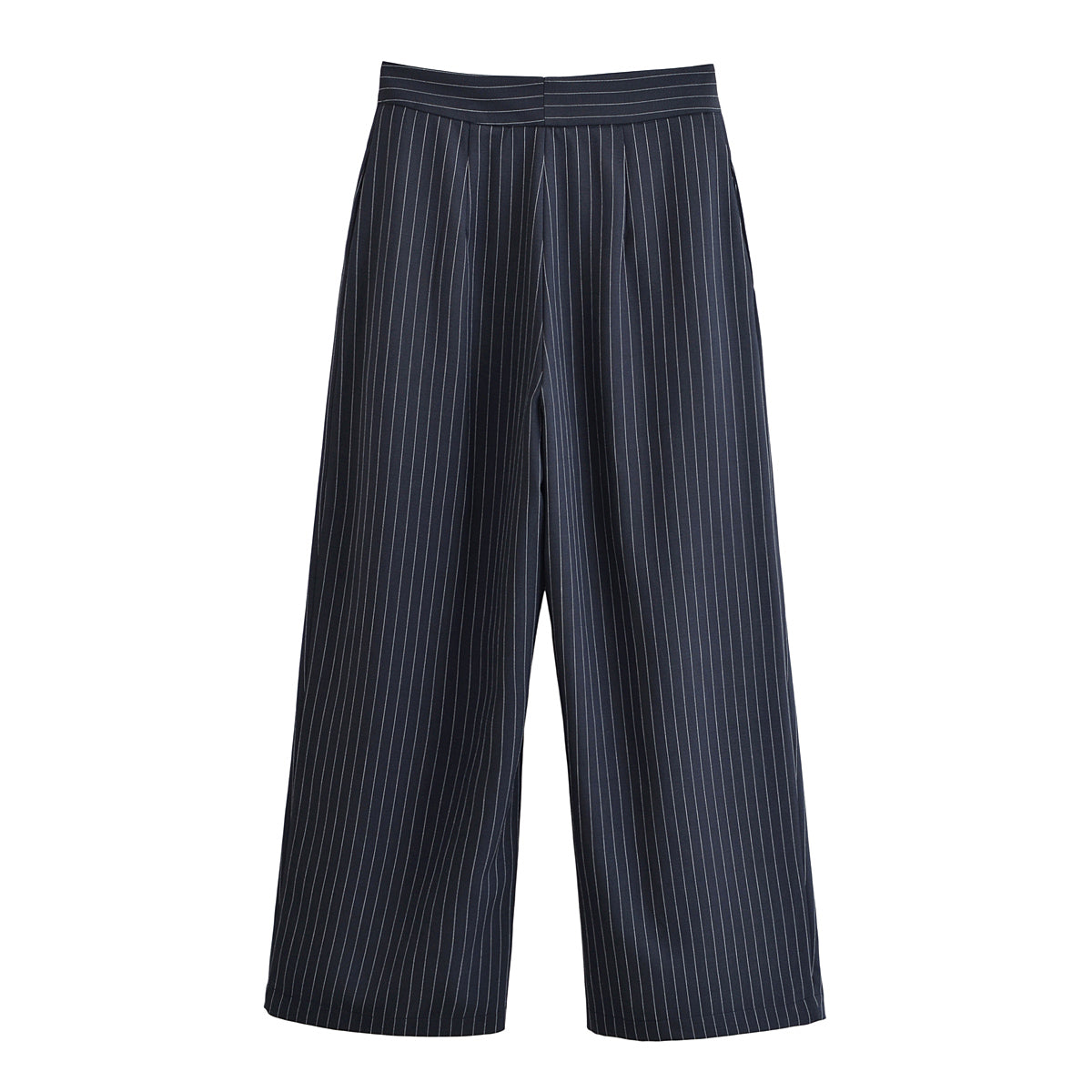 Early Autumn Women Clothing Office All Match Striped Wide Leg Pants