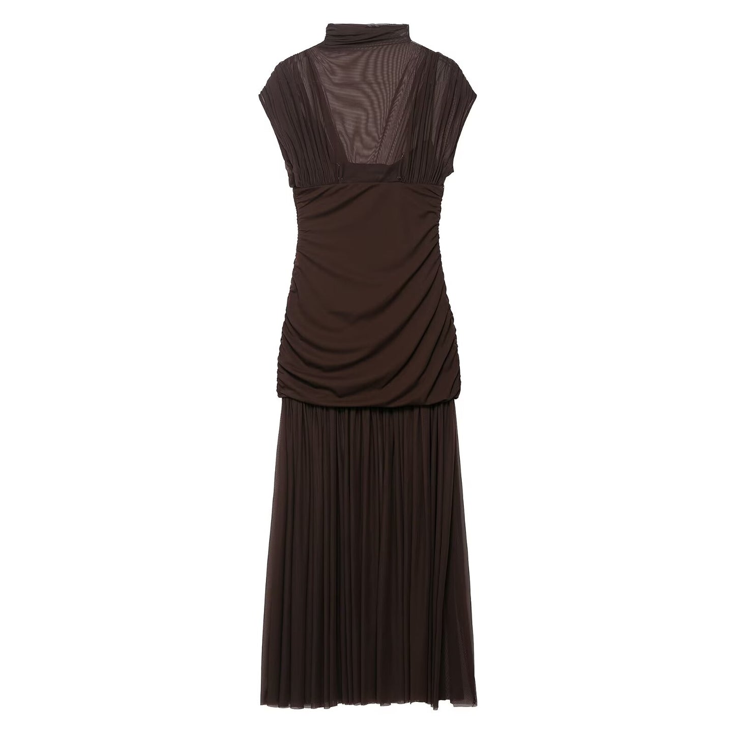 Summer Floral Ribbon Silk Net Stitching Dress