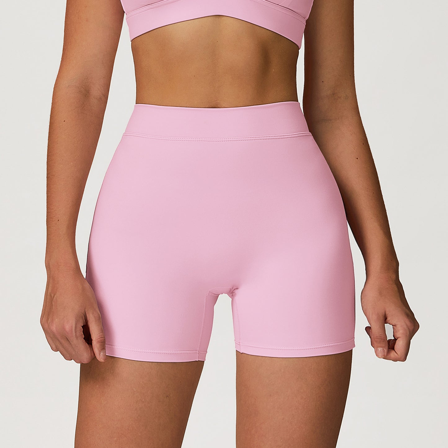 Brushed Yoga Shorts High Waist Tight Peach Bum Lift Shorts Running Workout Shorts