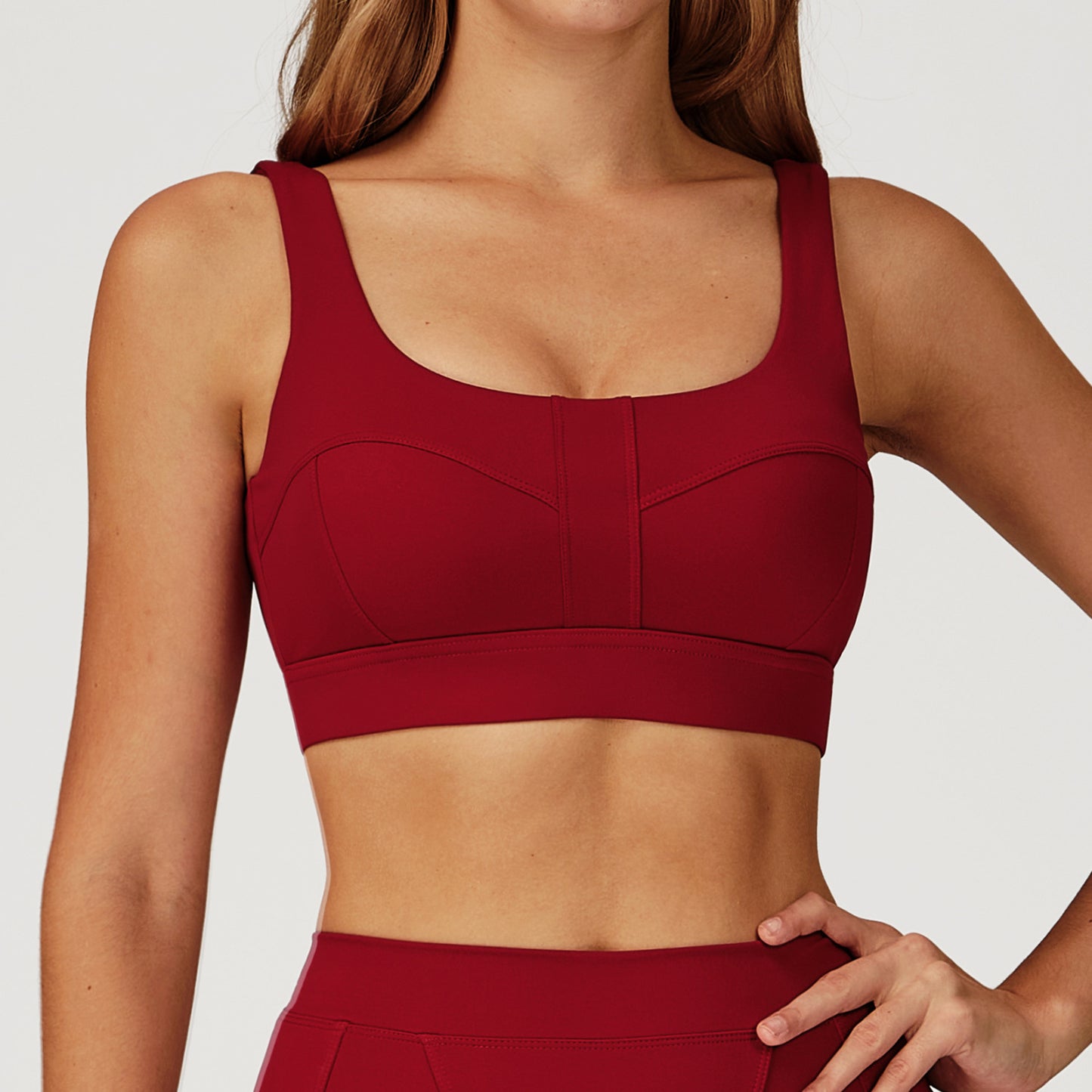 Nude Feel Yoga Bra Hollow Out Cutout Back Shaping Shockproof Sports Underwear Outdoor Running Workout Yoga Bra