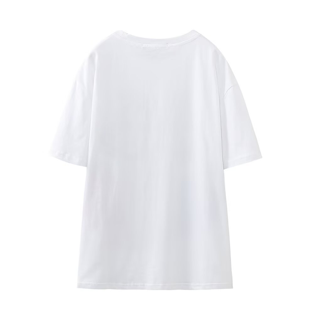 Vêtements Femme Été Décontracté Ample T-shirt Imprimé Fille Passe-Partout