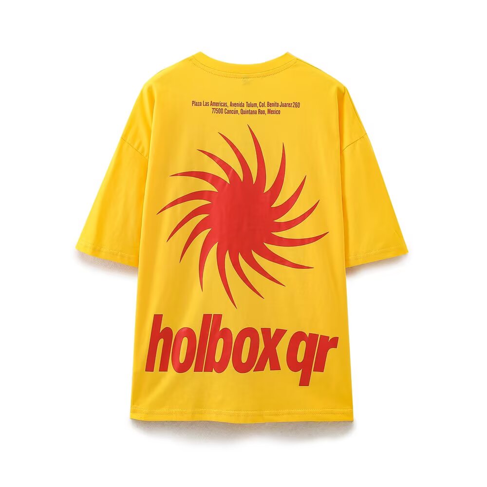 Camiseta de algodón con estampado gráfico de letras casual de verano para mujer