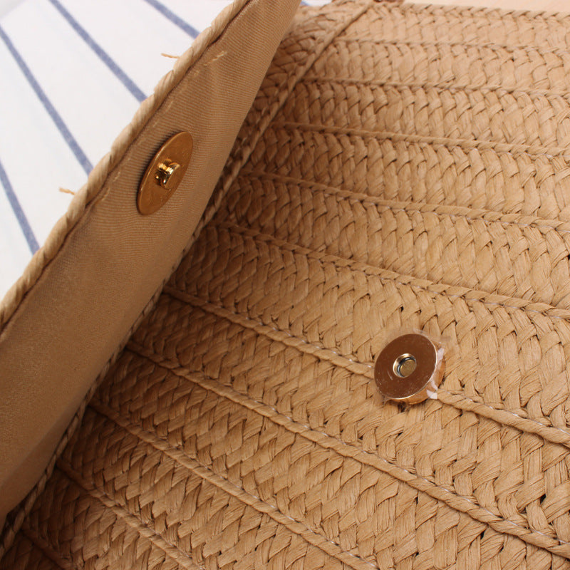 Simple Handmade Paper Braid Straw Bag Multi-Purpose Woven Bag Beach Bag Casual Women Bag