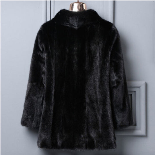 Women Overcoats Whole Mink Fur Jacket Mink Fur Stand Collar Fur Short Casual Slimming Jacket