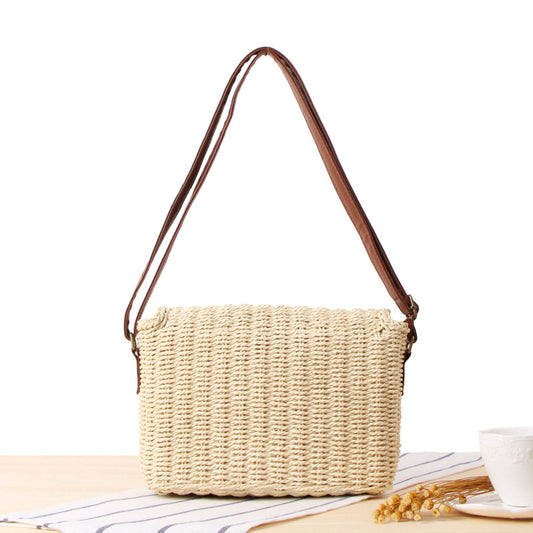 She Said Crossbody Hand-Woven Bag Mori Mori Beach Vacation Straw Bag
