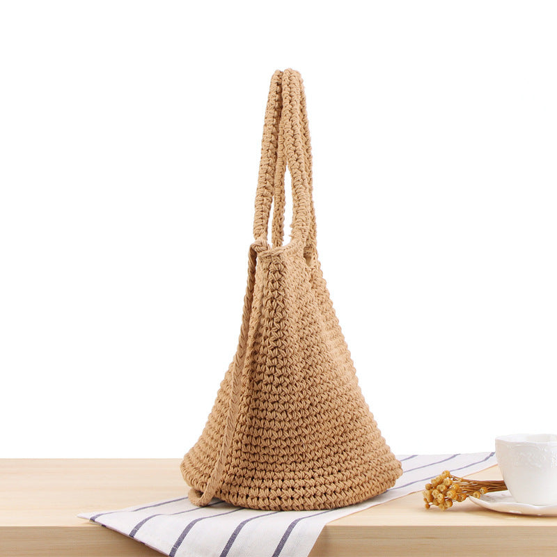 One Shoulder Woven Bag Bohemian Vacation Straw Bag
