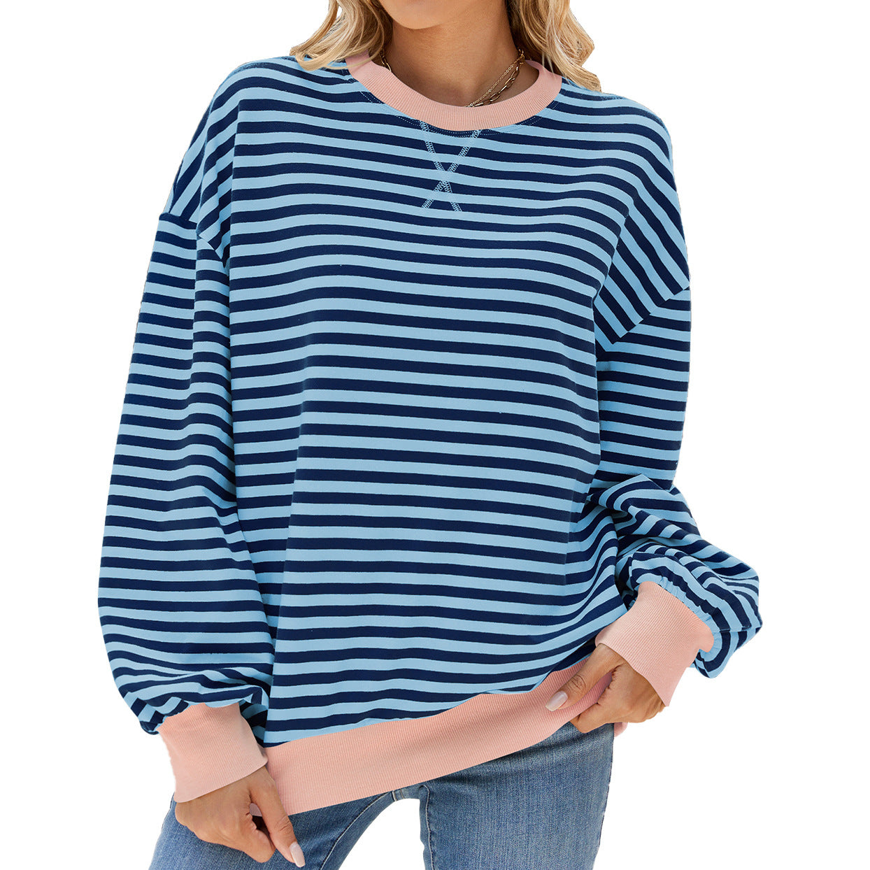 Blue and gray stripe