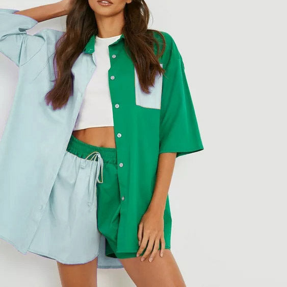 Light Blue and Green
