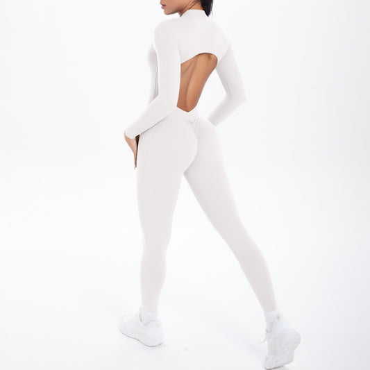 Long-Sleeved Trousers-White and Gray