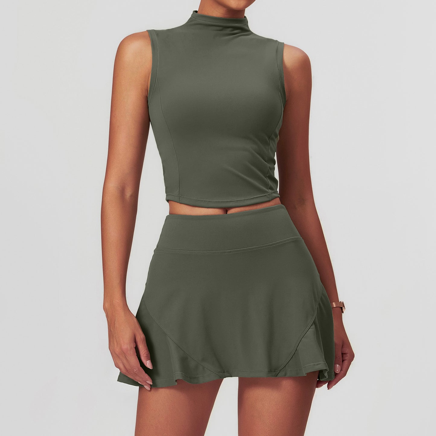 Vest Short Skirt Forest Green