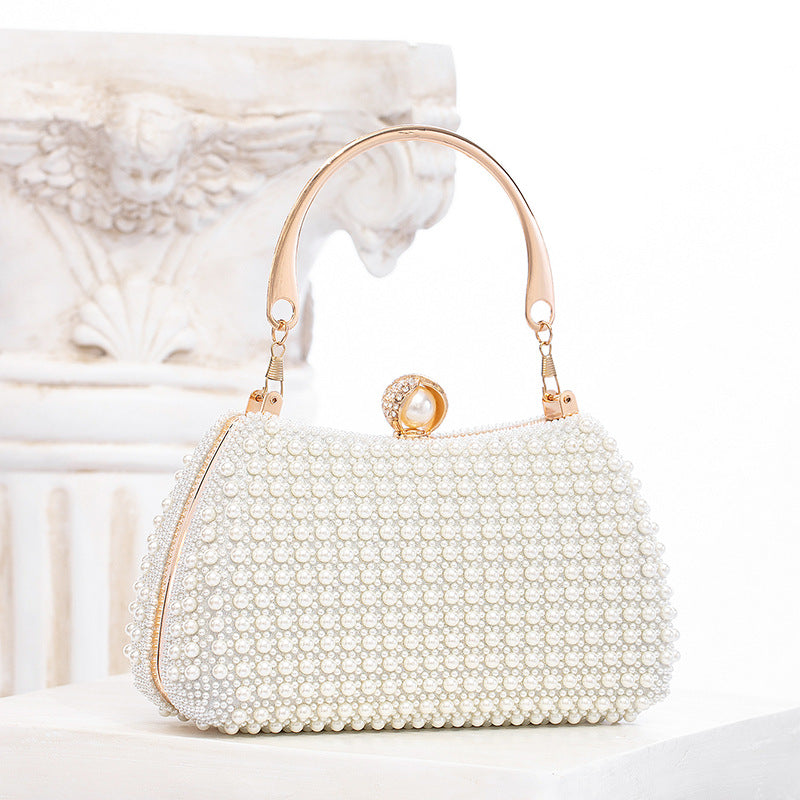 Trendy Elegant Pearl Bag Socialite Dress Dinner Party Hand Bag Crossbody Bag Dinner Bag
