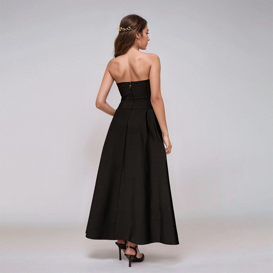 Elegant Women Bandage One Piece Dress Rhinestone Maxi Dress High End Evening Dress Bandage Dress