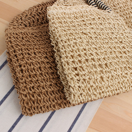 Solid Color Handmade Woven Bag Mori Simple One-Shoulder Straw Bag Summer Beach Bag