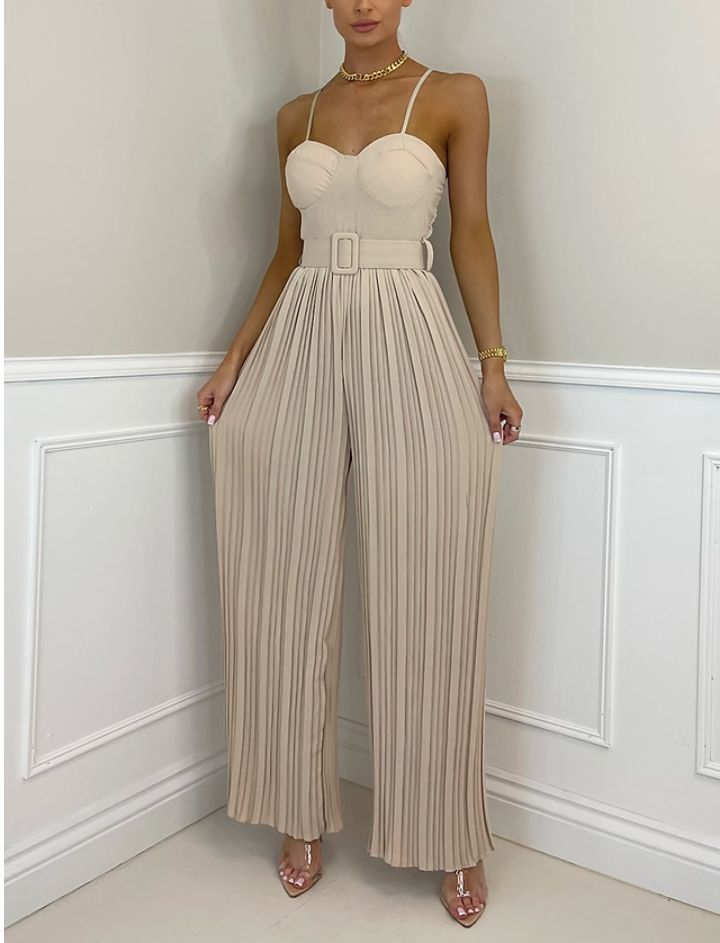 spring/Summer Strap Pleated Sexy Belt Slim Fit Bodysuit