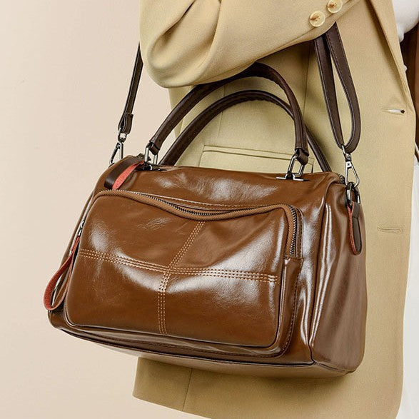 Handbag Retro Women Bag Bag High Grade Soft Leather Women Tote Large Capacity Office Bag