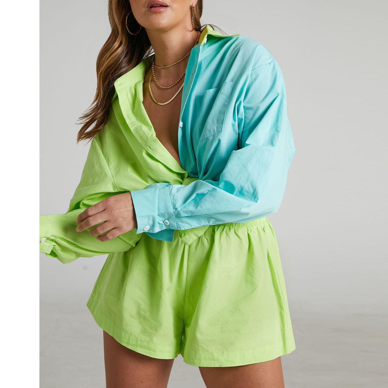 Light Green and Blue