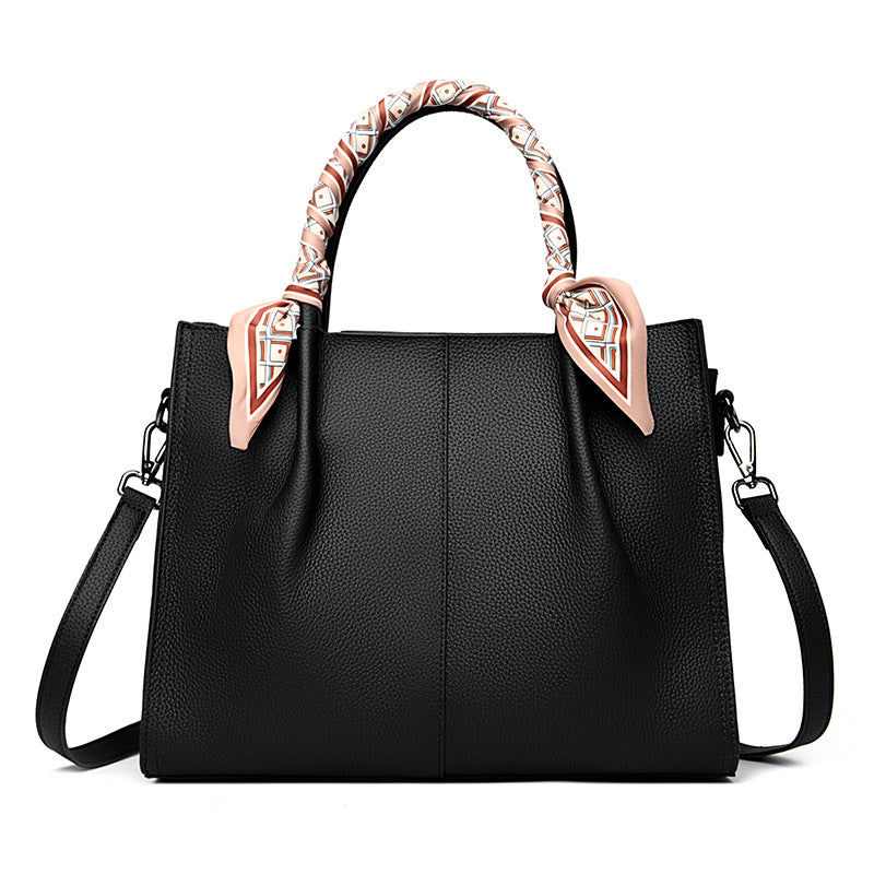Genuine Leather Bag Women Handbag Simple Large Capacity Totes High Grade First Layer Cowhide Office Bag