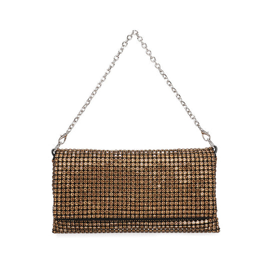 Dinner Bag Women Summer Chain Rhinestone Bag All Match Hand Sewing Messenger Bag Trendy