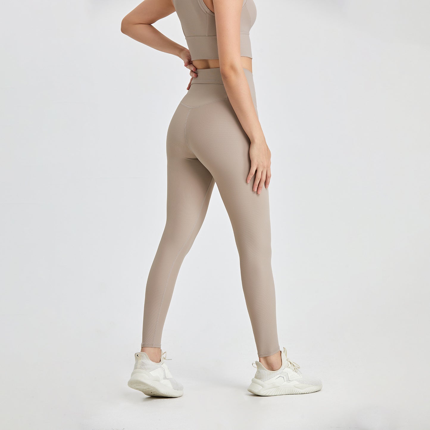 One Piece Non Embarrassing Line High Waist Pocket Yoga Pants Nude Feel Peach Hip Tight Workout Exercise Pants