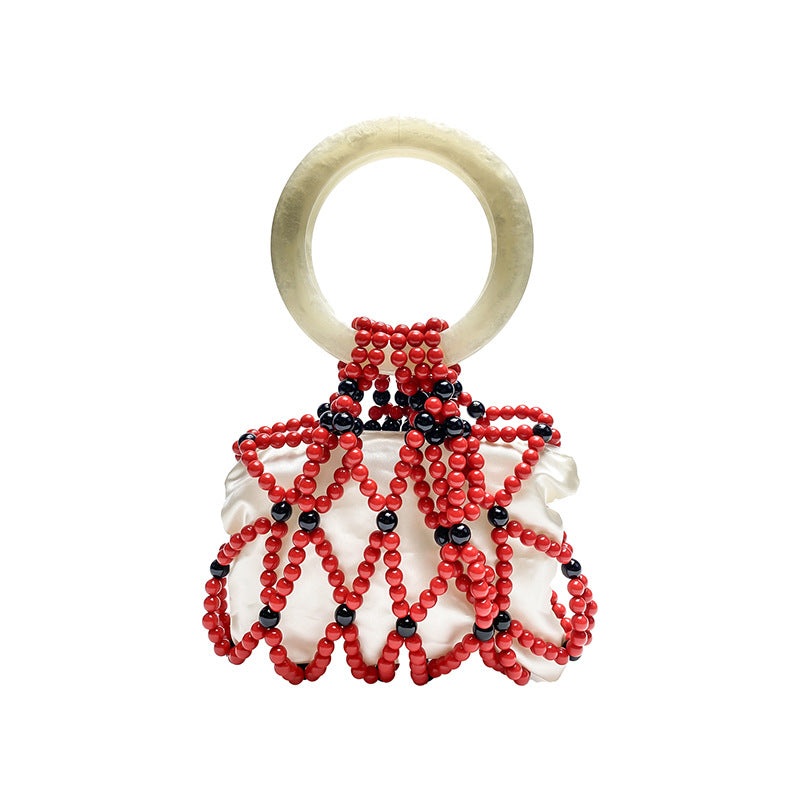 Retro Handmade Beaded Woven Bag Heavy Industry Design Advanced Sense Handbags